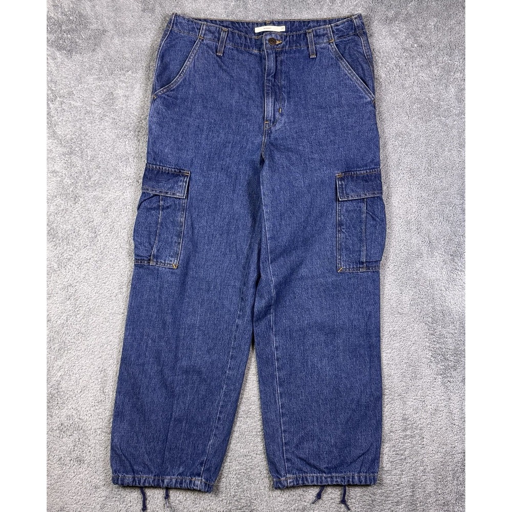 Levi's Jeans Womens 30 Cargo '94 Baggy‎ Wide Leg Loose Synch Ankle Skater Grunge